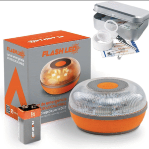 Luz de Emergencia LED SOS V16 Conectada DGT 3.0 Obligatoria, SIM y Servicio de Datos Incluidos hasta 2038.